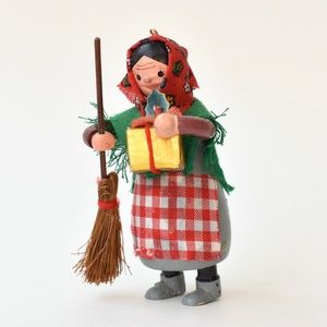 c1979 Kurt S. Adler Wooden Babushka Tree Ornament